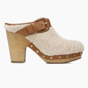 Like New Veronica Beard Dacey Shearling Mules